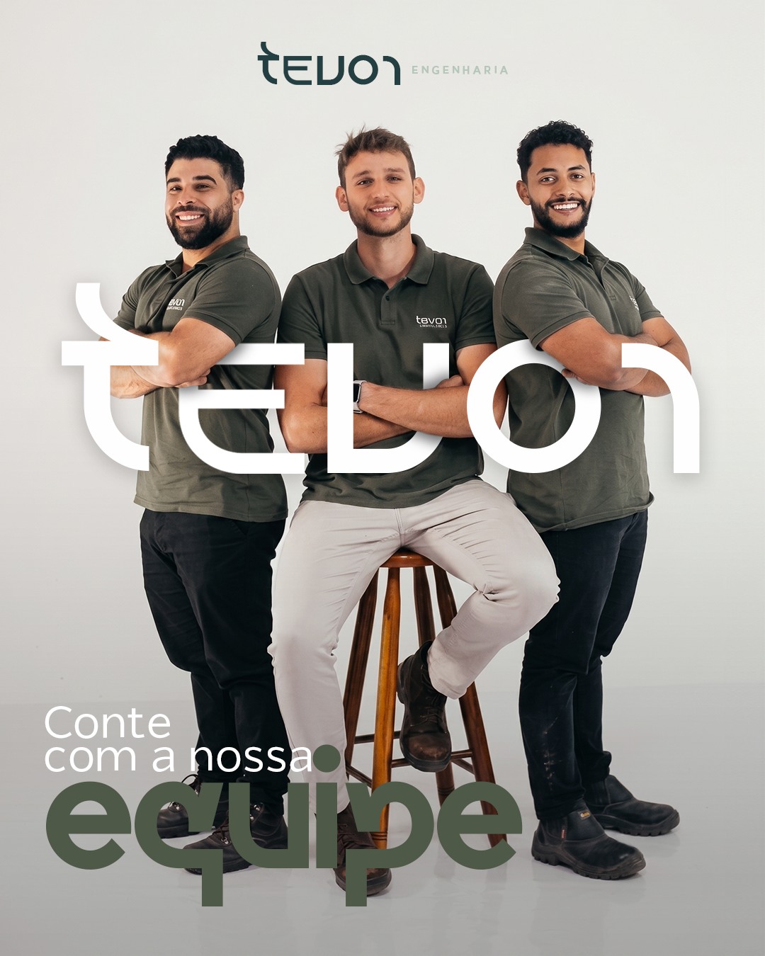 Equipe da Tevor Engenharia reunida em foto institucional
